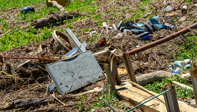 災害現場での廃棄物回収